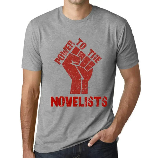 Men's Graphic T-Shirt Power To The Novelists Limited Edition Short Sleeve Tee-Shirt Vintage Birthday Gift Novelty