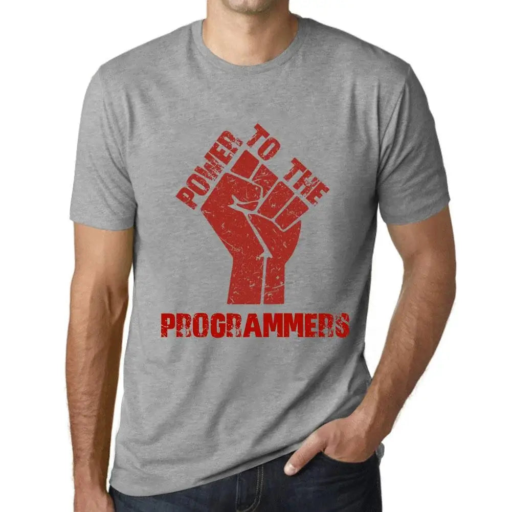 Men's Graphic T-Shirt Power To The Programmers Eco-Friendly Limited Edition Short Sleeve Tee-Shirt Vintage Birthday Gift Novelty