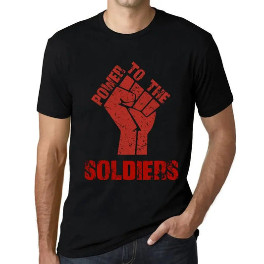 Men's Graphic T-Shirt Power To The Soldiers Limited Edition Short Sleeve Tee-Shirt Vintage Birthday Gift Novelty