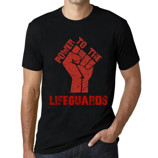 Men's Graphic T-Shirt Power To The Lifeguards Limited Edition Short Sleeve Tee-Shirt Vintage Birthday Gift Novelty
