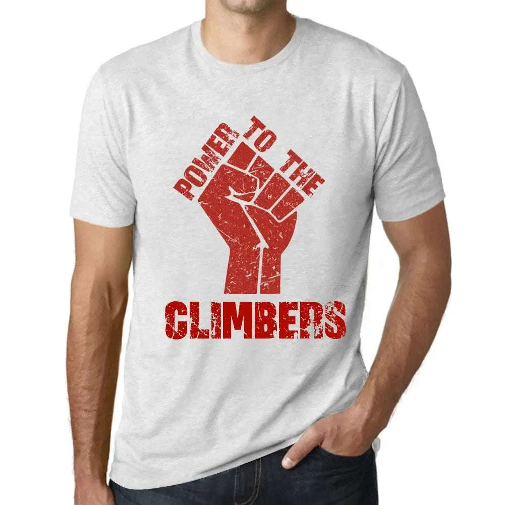 Men's Graphic T-Shirt Power To The Climbers Limited Edition Short Sleeve Tee-Shirt Vintage Birthday Gift Novelty