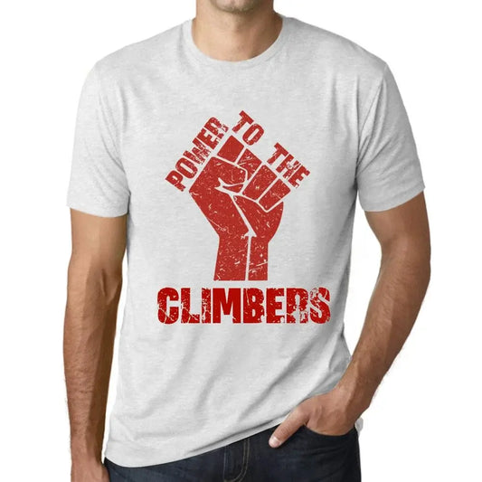 Men's Graphic T-Shirt Power To The Climbers Limited Edition Short Sleeve Tee-Shirt Vintage Birthday Gift Novelty