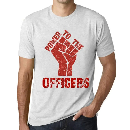 Men's Graphic T-Shirt Power To The Officers Limited Edition Short Sleeve Tee-Shirt Vintage Birthday Gift Novelty