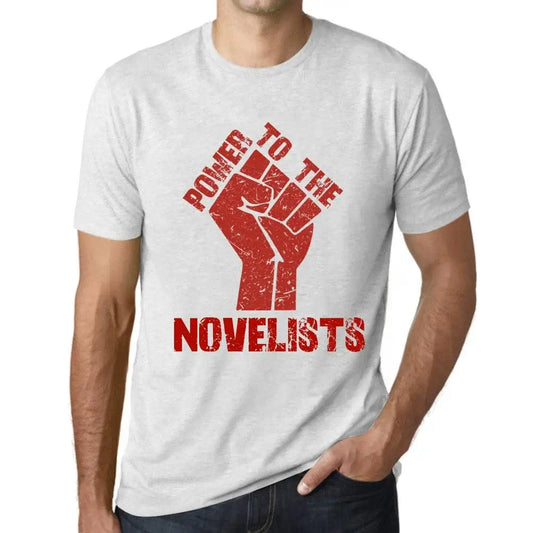 Men's Graphic T-Shirt Power To The Novelists Limited Edition Short Sleeve Tee-Shirt Vintage Birthday Gift Novelty