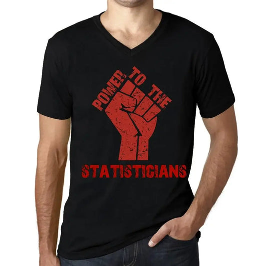 Men's Graphic T-Shirt V Neck Power To The Statisticians Limited Edition Short Sleeve Tee-Shirt Vintage Birthday Gift Novelty