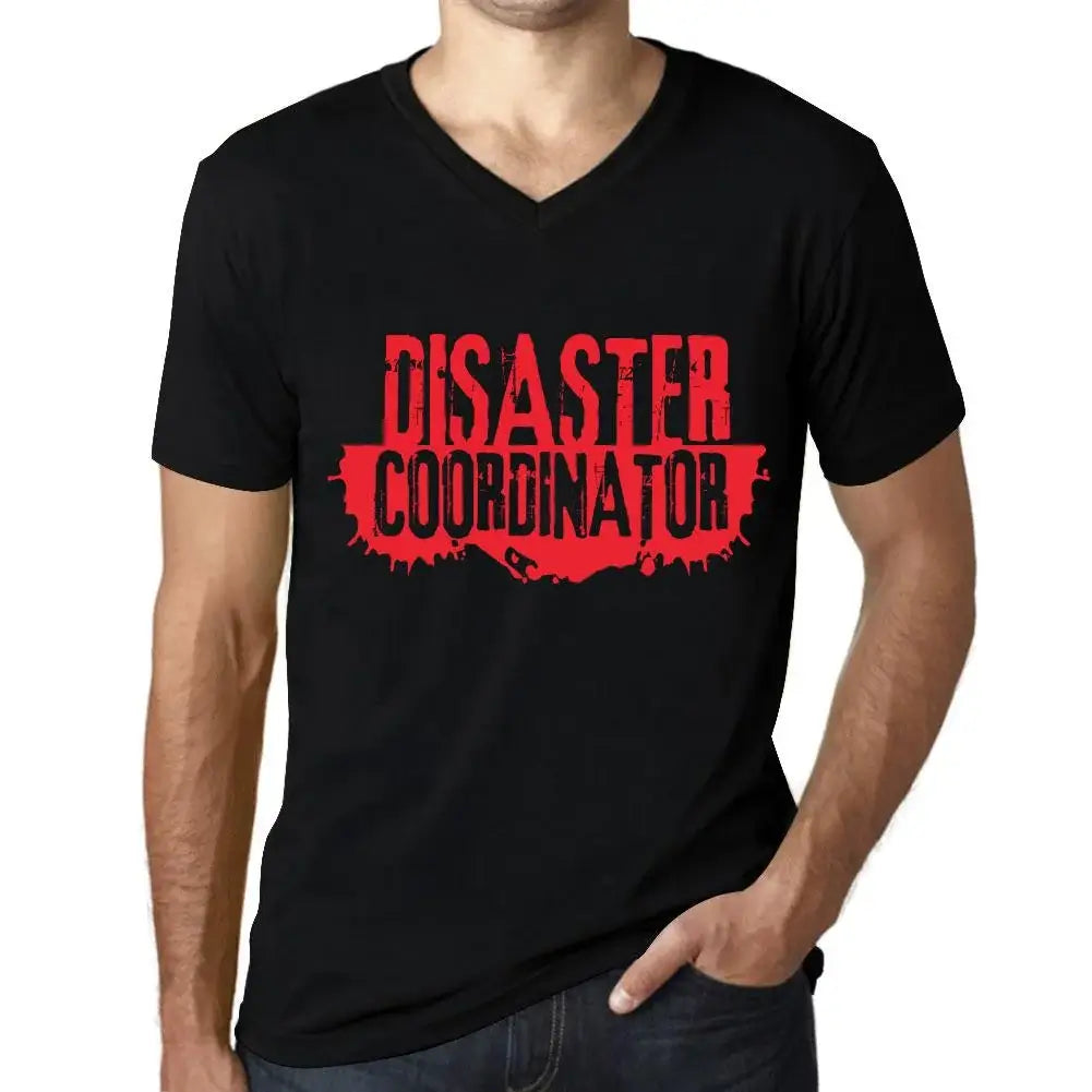 Men's Graphic T-Shirt V Neck Disaster Coordinator Eco-Friendly Limited Edition Short Sleeve Tee-Shirt Vintage Birthday Gift Novelty