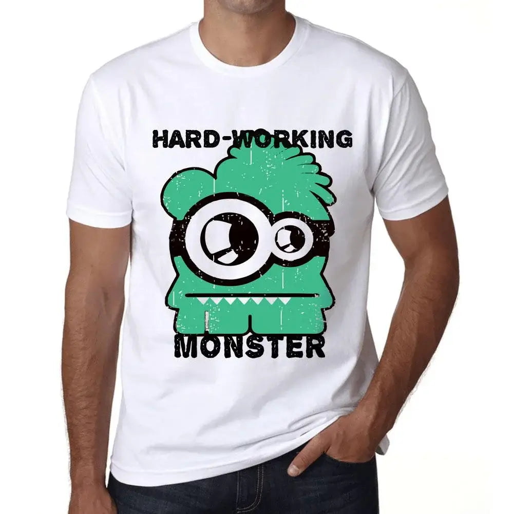 Men's Graphic T-Shirt Hard-Working Monster Eco-Friendly Limited Edition Short Sleeve Tee-Shirt Vintage Birthday Gift Novelty