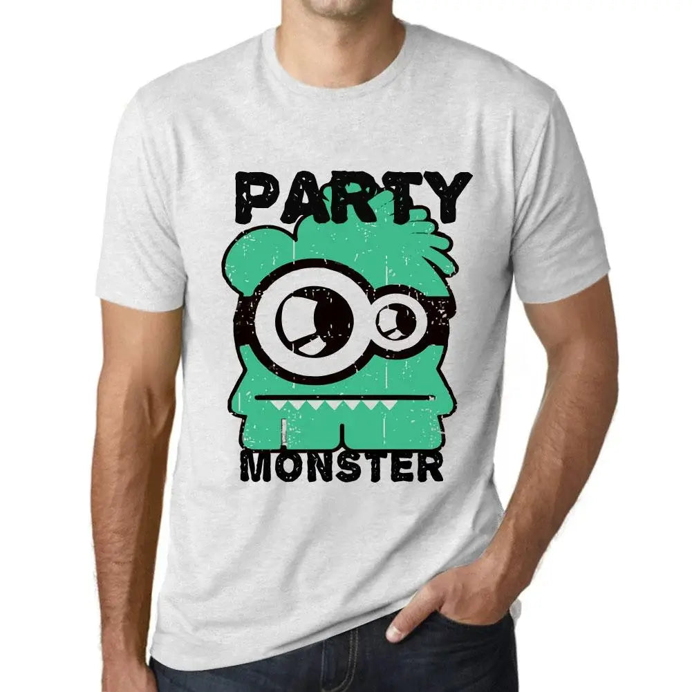 Men's Graphic T-Shirt Party Monster Eco-Friendly Limited Edition Short Sleeve Tee-Shirt Vintage Birthday Gift Novelty
