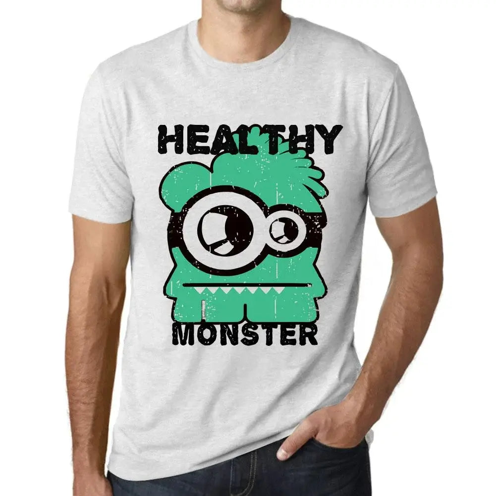 Men's Graphic T-Shirt Healthy Monster Eco-Friendly Limited Edition Short Sleeve Tee-Shirt Vintage Birthday Gift Novelty