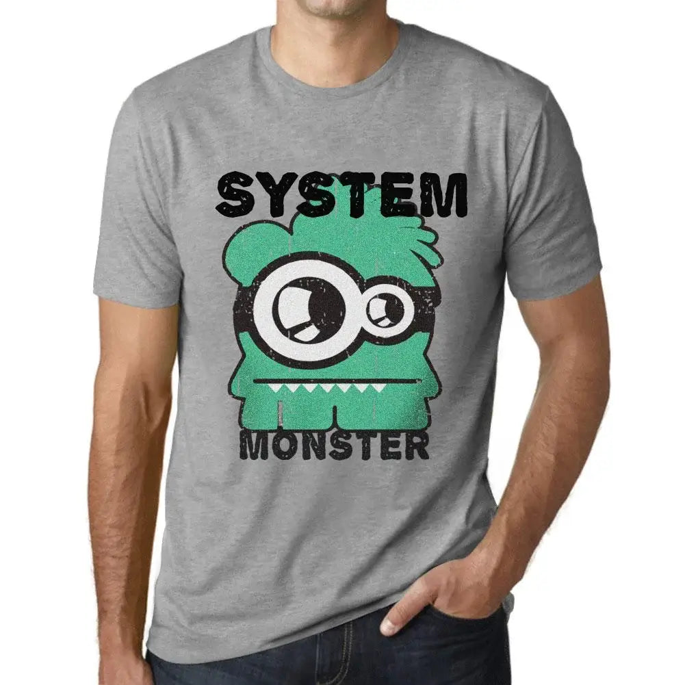 Men's Graphic T-Shirt System Monster Eco-Friendly Limited Edition Short Sleeve Tee-Shirt Vintage Birthday Gift Novelty