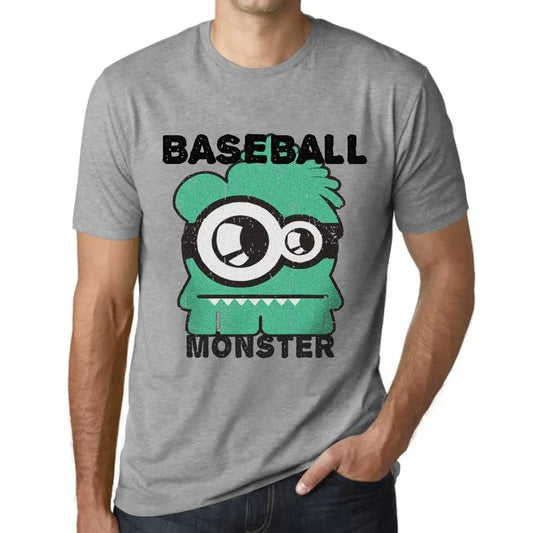 Men's Graphic T-Shirt Baseball Monster Eco-Friendly Limited Edition Short Sleeve Tee-Shirt Vintage Birthday Gift Novelty