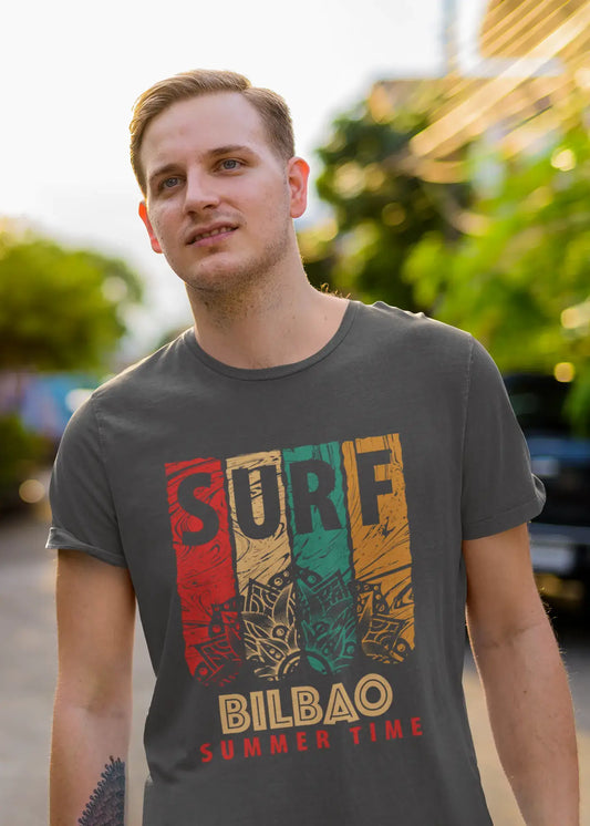 <span>Herren-</span> <span>Grafik</span> -T-Shirt Surf Summer Time BILBAO <span>Mausgrau</span>