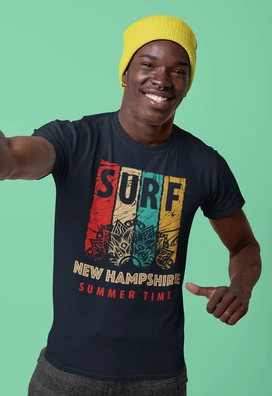 <span>Herren-</span> <span>Grafik</span> -T-Shirt Surf Summer Time NEW HAMPSHIRE <span>Navy</span>