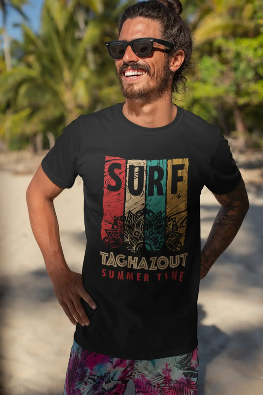 Men's Graphic T-Shirt Surf Summer Time TAGHAZOUT Deep Black