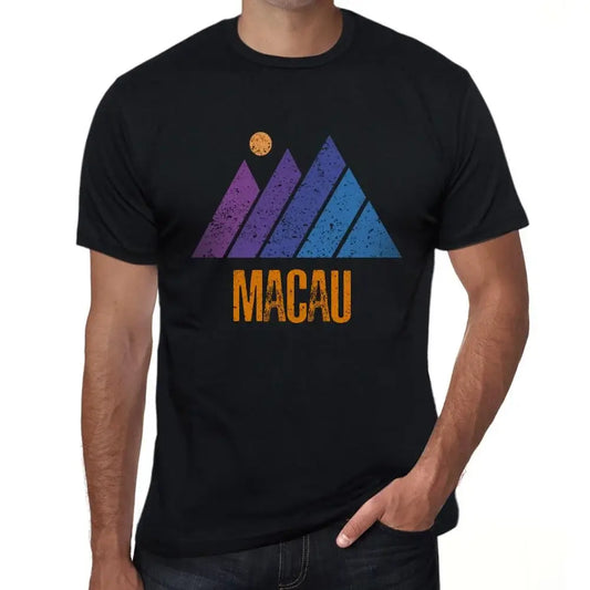 Men's Graphic T-Shirt Mountain Macau Eco-Friendly Limited Edition Short Sleeve Tee-Shirt Vintage Birthday Gift Novelty