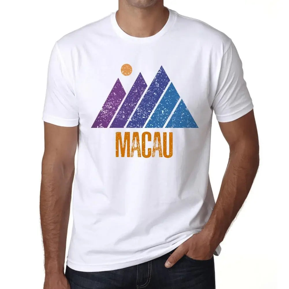 Men's Graphic T-Shirt Mountain Macau Eco-Friendly Limited Edition Short Sleeve Tee-Shirt Vintage Birthday Gift Novelty
