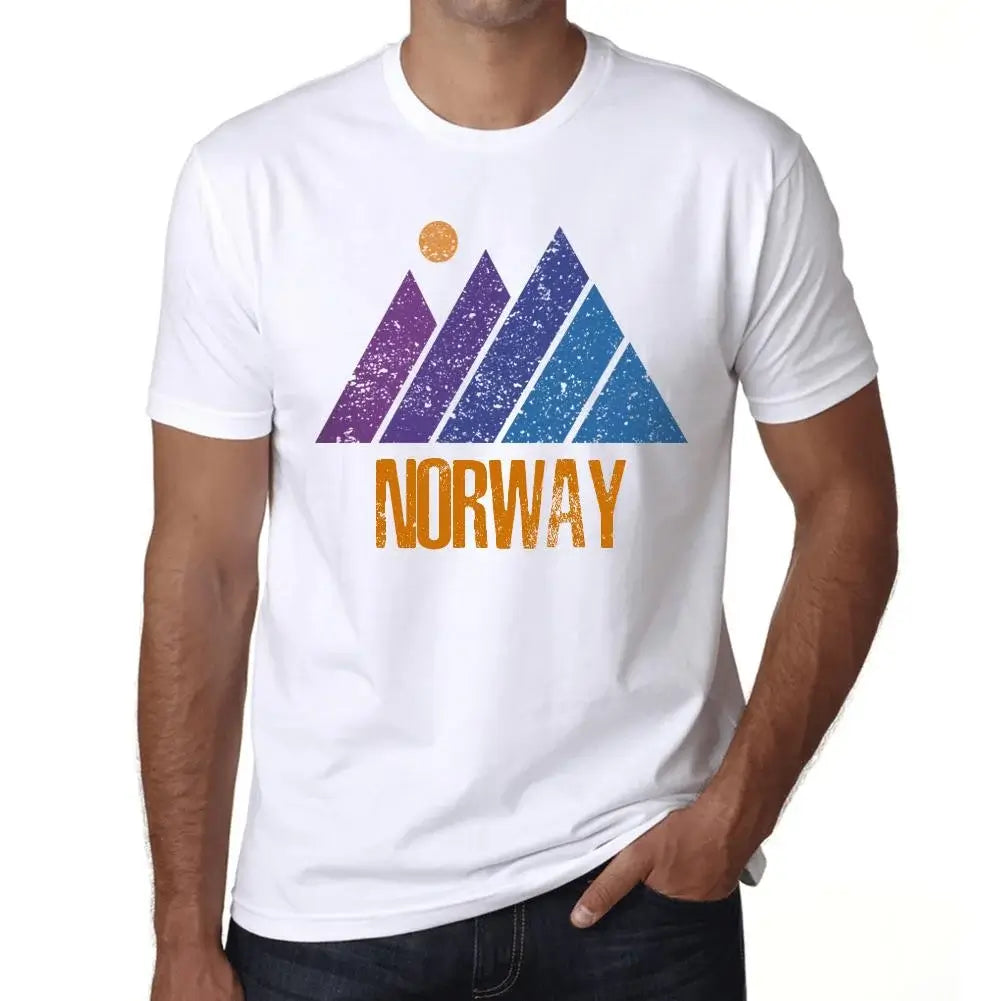 Men's Graphic T-Shirt Mountain Norway Eco-Friendly Limited Edition Short Sleeve Tee-Shirt Vintage Birthday Gift Novelty