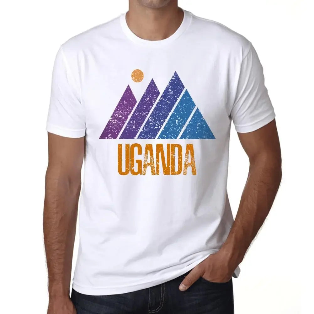 Men's Graphic T-Shirt Mountain Uganda Eco-Friendly Limited Edition Short Sleeve Tee-Shirt Vintage Birthday Gift Novelty