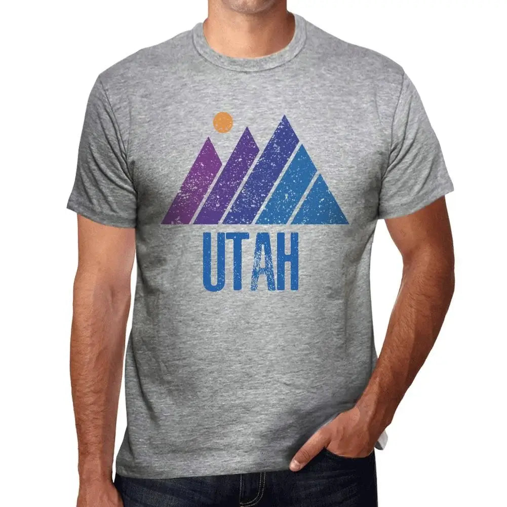 Men's Graphic T-Shirt Mountain Utah Eco-Friendly Limited Edition Short Sleeve Tee-Shirt Vintage Birthday Gift Novelty