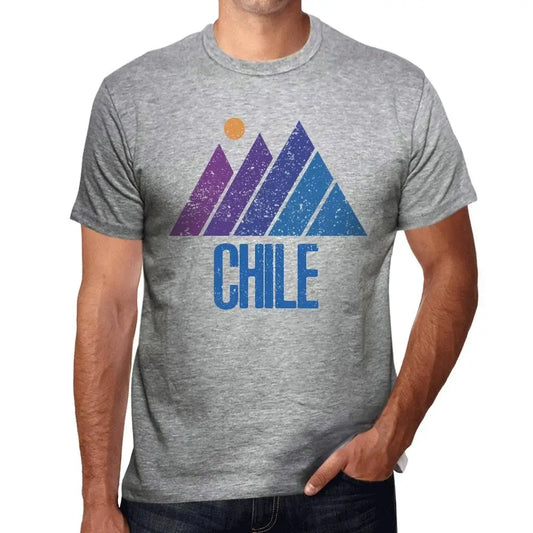Men's Graphic T-Shirt Mountain Chile Eco-Friendly Limited Edition Short Sleeve Tee-Shirt Vintage Birthday Gift Novelty