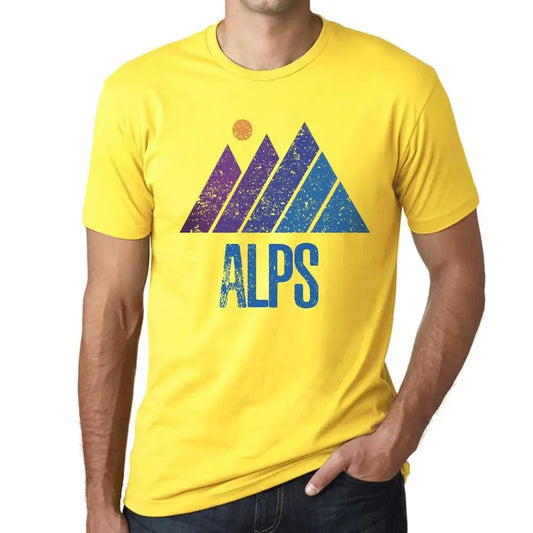 Men's Graphic T-Shirt Mountain Alps Eco-Friendly Limited Edition Short Sleeve Tee-Shirt Vintage Birthday Gift Novelty
