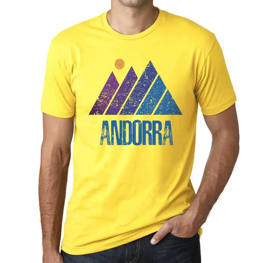 Men's Graphic T-Shirt Mountain Andorra Eco-Friendly Limited Edition Short Sleeve Tee-Shirt Vintage Birthday Gift Novelty