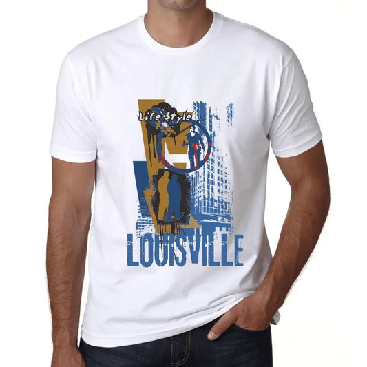 Men's Graphic T-Shirt Louisville Lifestyle Limited Edition Short Sleeve Tee-Shirt Vintage Birthday Gift Novelty