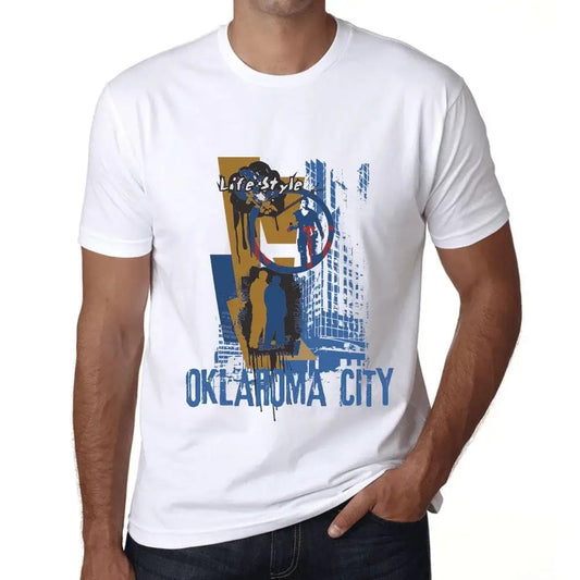 Men's Graphic T-Shirt Oklahoma City Lifestyle Limited Edition Short Sleeve Tee-Shirt Vintage Birthday Gift Novelty