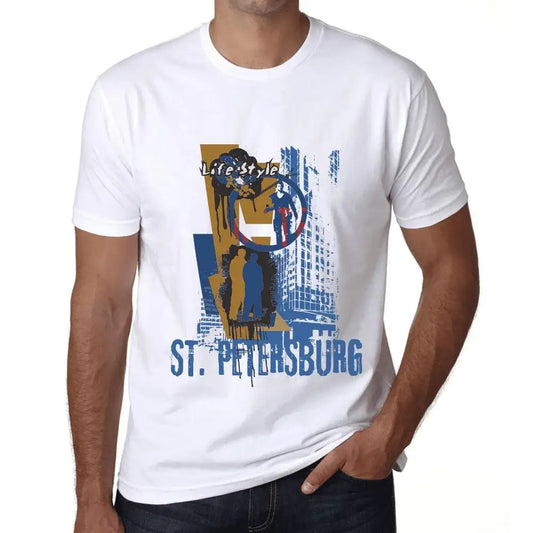 Men's Graphic T-Shirt St Petersburg Lifestyle Limited Edition Short Sleeve Tee-Shirt Vintage Birthday Gift Novelty