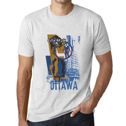Men's Graphic T-Shirt Ottawa Lifestyle Limited Edition Short Sleeve Tee-Shirt Vintage Birthday Gift Novelty