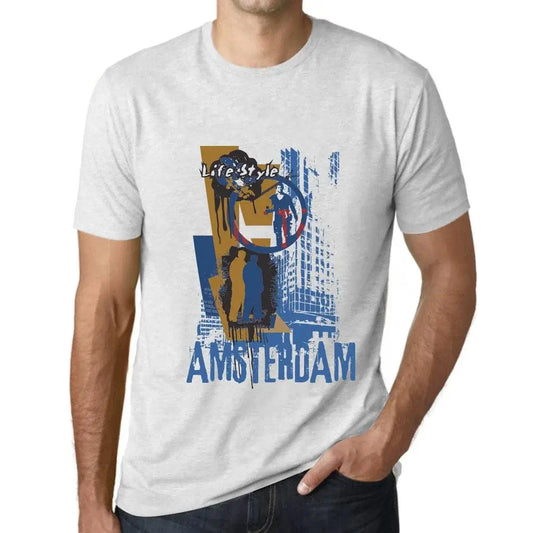 Men's Graphic T-Shirt Amsterdam Lifestyle Limited Edition Short Sleeve Tee-Shirt Vintage Birthday Gift Novelty