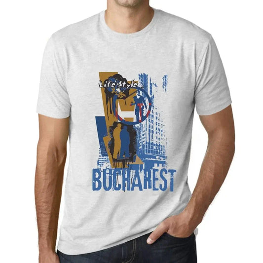 Men's Graphic T-Shirt Bucharest Lifestyle Limited Edition Short Sleeve Tee-Shirt Vintage Birthday Gift Novelty