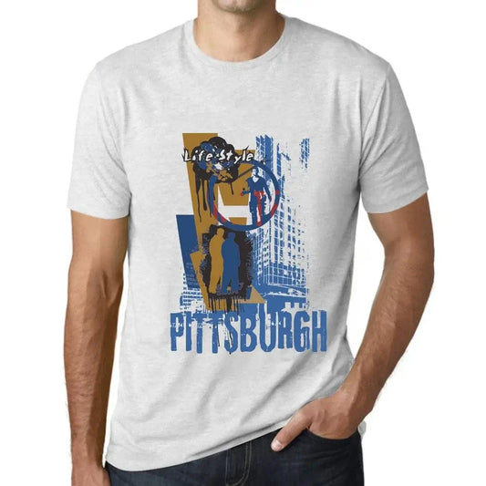 Men's Graphic T-Shirt Pittsburgh Lifestyle Limited Edition Short Sleeve Tee-Shirt Vintage Birthday Gift Novelty