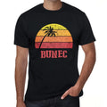 Homme Tee-Shirt Palmier Plage Coucher De Soleil À Bunec – Palm, Beach, Sunset In Bunec – T-Shirt Graphique Vintage Cadeau Nouveauté