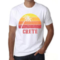 Men's Graphic T-Shirt Palm, Beach, Sunset In Crete Limited Edition Short Sleeve Tee-Shirt Vintage Birthday Gift Novelty