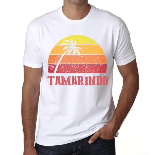 Men's Graphic T-Shirt Palm, Beach, Sunset In Tamarindo Limited Edition Short Sleeve Tee-Shirt Vintage Birthday Gift Novelty