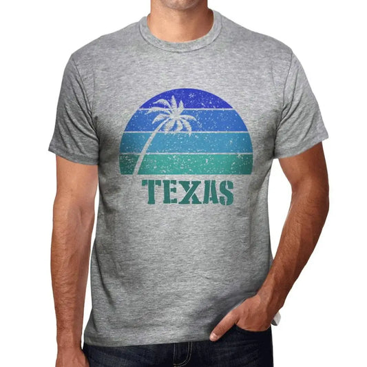 Men's Graphic T-Shirt Palm, Beach, Sunset In Texas Limited Edition Short Sleeve Tee-Shirt Vintage Birthday Gift Novelty