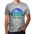 Men's Graphic T-Shirt Palm, Beach, Sunset In Tel Aviv Eco-Friendly Limited Edition Short Sleeve Tee-Shirt Vintage Birthday Gift Novelty