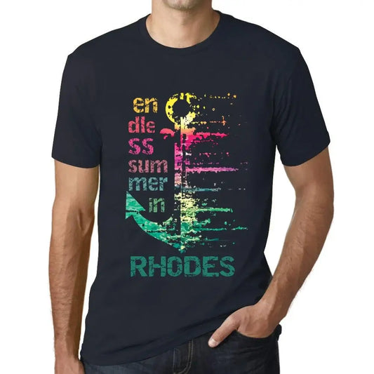 Men's Graphic T-Shirt Endless Summer In Rhodes Eco-Friendly Limited Edition Short Sleeve Tee-Shirt Vintage Birthday Gift Novelty