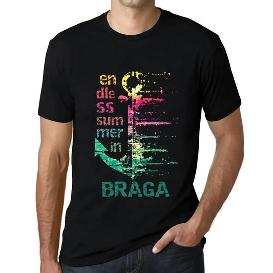Men's Graphic T-Shirt Endless Summer In Braga Eco-Friendly Limited Edition Short Sleeve Tee-Shirt Vintage Birthday Gift Novelty