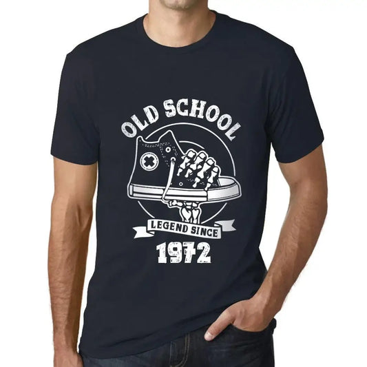 Men's Graphic T-Shirt Old School Legend Since 1972 52nd Birthday Anniversary 52 Year Old Gift 1972 Vintage Eco-Friendly Short Sleeve Novelty Tee