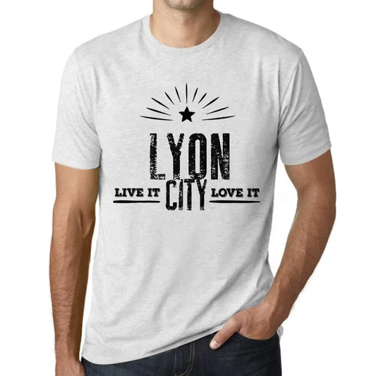 Men's Graphic T-Shirt Live It Love It Lyon Limited Edition Short Sleeve Tee-Shirt Vintage Birthday Gift Novelty