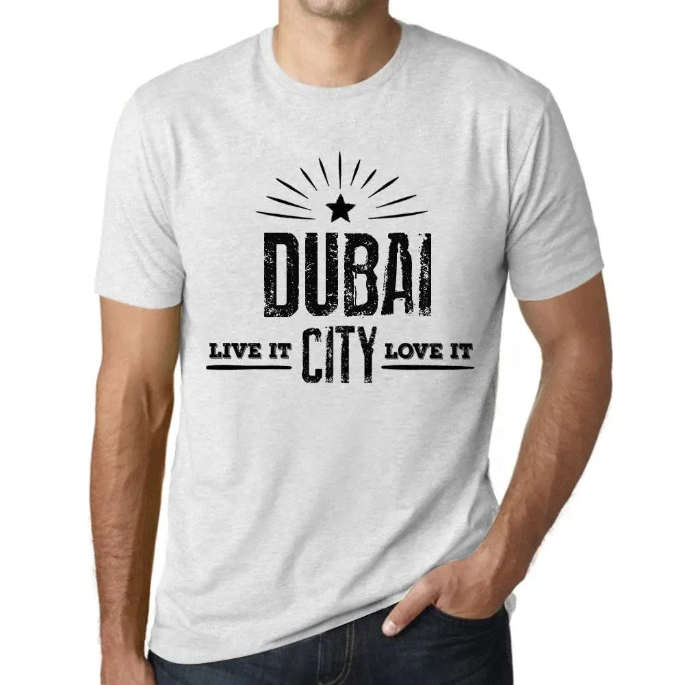Men's Graphic T-Shirt Live It Love It Dubai Limited Edition Short Sleeve Tee-Shirt Vintage Birthday Gift Novelty