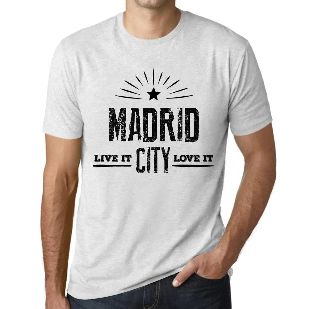 Men's Graphic T-Shirt Live It Love It Madrid Limited Edition Short Sleeve Tee-Shirt Vintage Birthday Gift Novelty