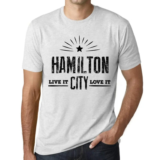 Men's Graphic T-Shirt Live It Love It Hamilton Limited Edition Short Sleeve Tee-Shirt Vintage Birthday Gift Novelty