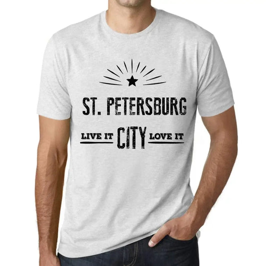Men's Graphic T-Shirt Live It Love It St Petersburg Limited Edition Short Sleeve Tee-Shirt Vintage Birthday Gift Novelty