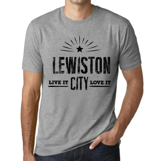 Men's Graphic T-Shirt Live It Love It Lewiston Limited Edition Short Sleeve Tee-Shirt Vintage Birthday Gift Novelty
