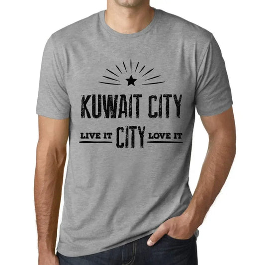 Men's Graphic T-Shirt Live It Love It Kuwait City Limited Edition Short Sleeve Tee-Shirt Vintage Birthday Gift Novelty
