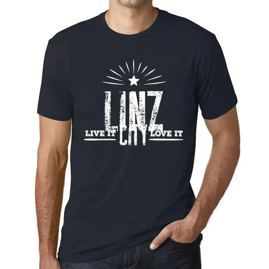 Men's Graphic T-Shirt Live It Love It Linz Limited Edition Short Sleeve Tee-Shirt Vintage Birthday Gift Novelty