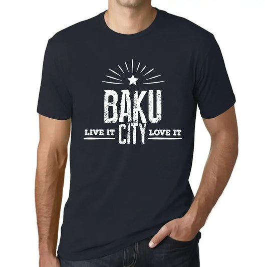 Men's Graphic T-Shirt Live It Love It Baku Limited Edition Short Sleeve Tee-Shirt Vintage Birthday Gift Novelty